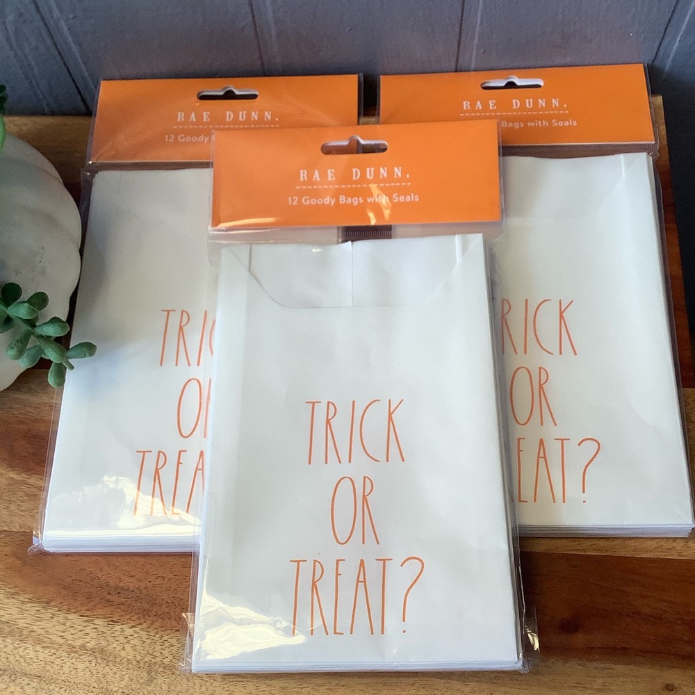 Rae Dunn 36 total Goody Bags w/Seals TRICK OR TREAT?
